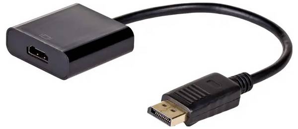 Akyga AK-AD-11 DisplayPort / HDMI adaptér [1x HDMI zásuvka - 1x zástrčka DisplayPort] černá 4K UHD 15 cm