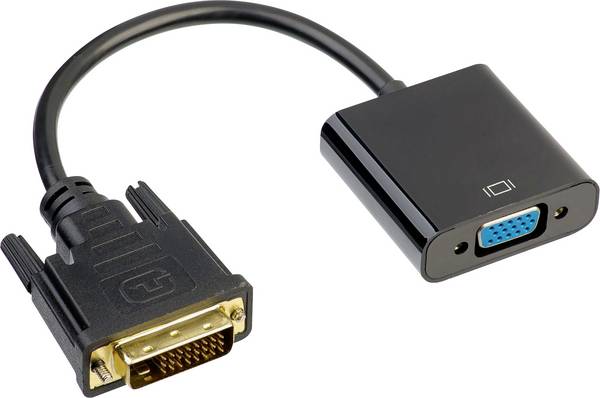 Akyga AK-AD-50 VGA / DVI adaptér [1x VGA zásuvka - 1x DVI zástrčka 24+5pólová]   15 cm