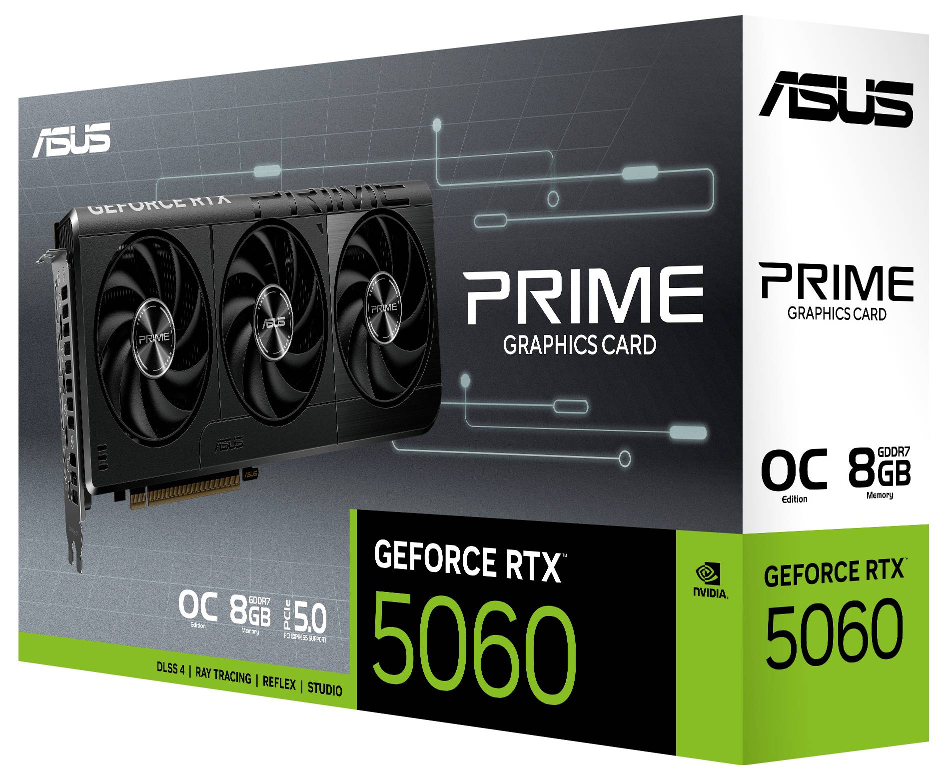 Asus grafická karta Nvidia GeForce RTX 5060 GeForce RTX 5060 8 GB GDDR7 RAM PCIe x8 HDMI™, DisplayPort přetaktovaná, Rež-8