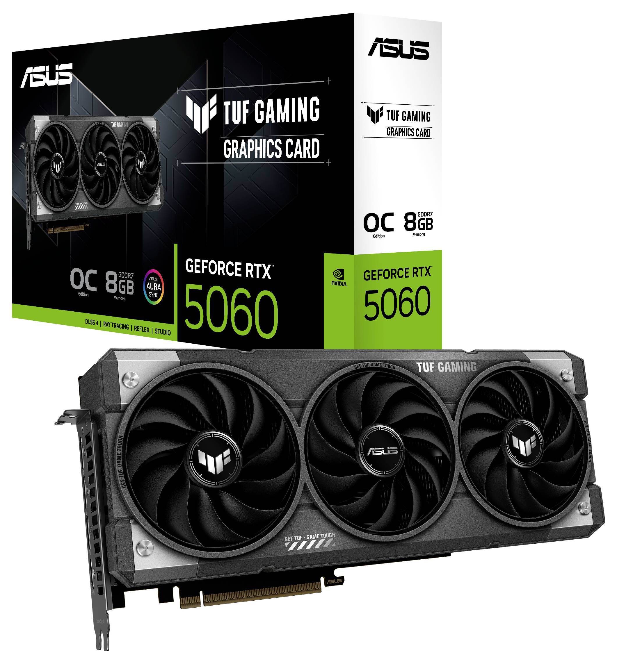 Asus grafická karta Nvidia GeForce RTX 5060 GeForce RTX 5060 8 GB GDDR7 RAM PCIe x8 HDMI™, DisplayPort přetaktovaná, Rež-9