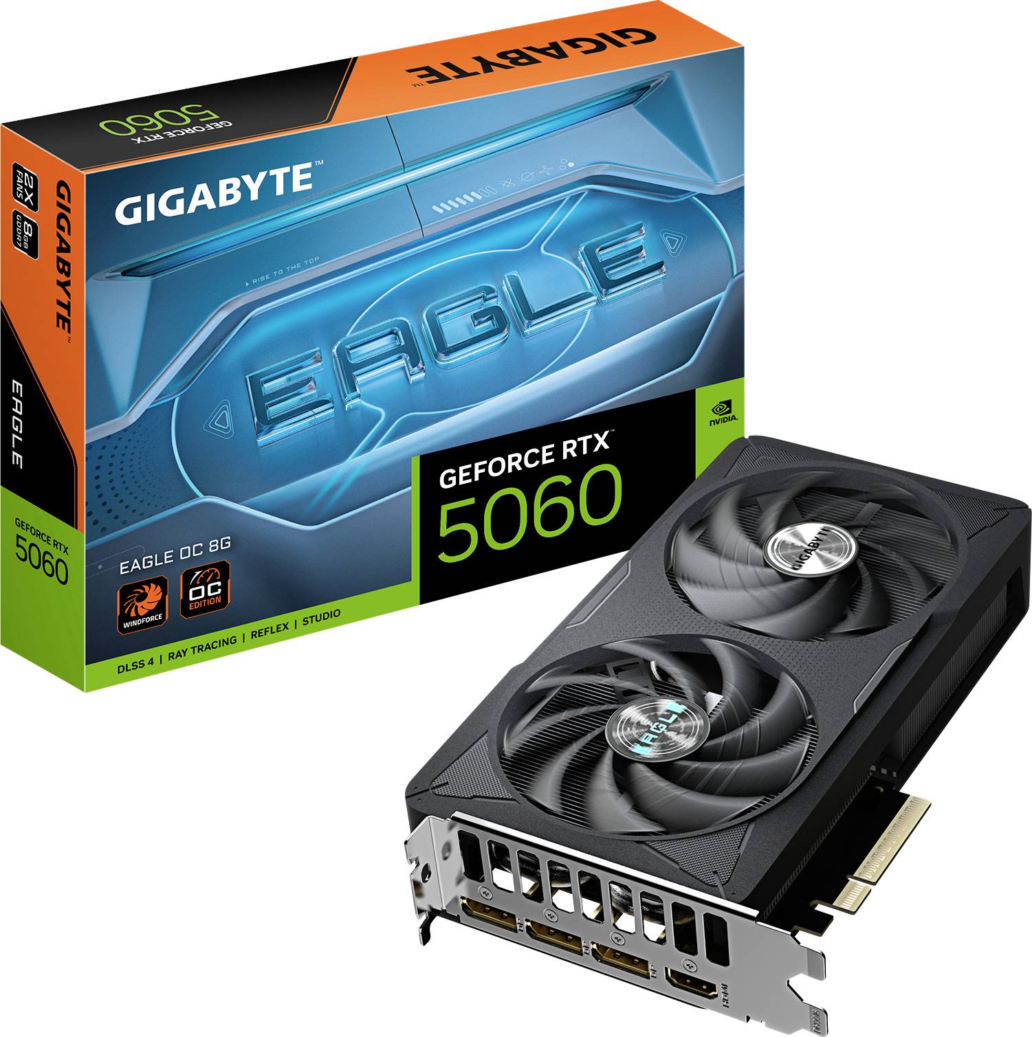 Gigabyte grafická karta Nvidia GeForce RTX 5060 GeForce RTX 5060 8 GB GDDR7 RAM PCIe x8 NVIDIA G-Sync , přetaktovaná, So-0