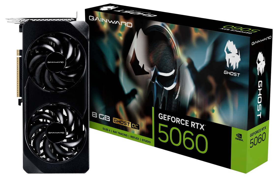 Gainward grafická karta Nvidia GeForce RTX 5060 GeForce RTX 5060 8 GB GDDR7 RAM PCIe x8 HDMI™, DisplayPort přetaktovaná,-10