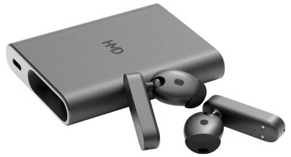 HMD Amped Buds  špuntová sluchátka (In Ear) Bluetooth®  černá Redukce šumu mikrofonu odolné vůči potu sportovní