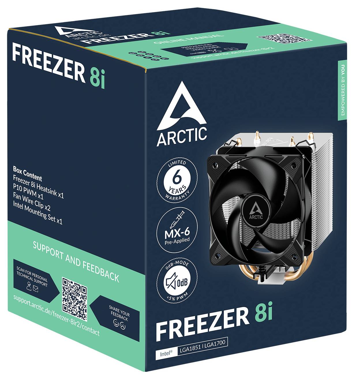 Arctic ACFRE00190A chladič procesoru s větrákem AMD AM4, AMD AM5-5