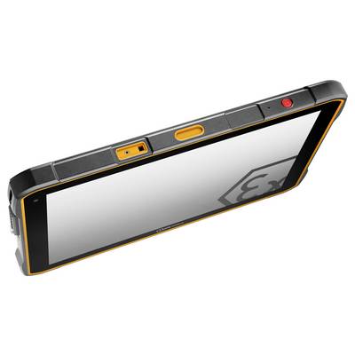 Robustní tablet s černým pouzdrem a oranžovými akcenty, vhodný pro použití v prostředí s nebezpečím výbuchu.