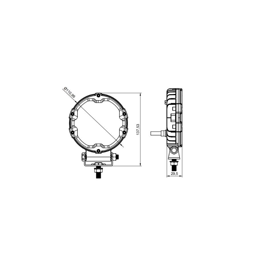 SecoRüt Pracovní LED svítilna 12 V/DC, 24 V/DC L0196 (Ø) 111 mm 1700 lm-9