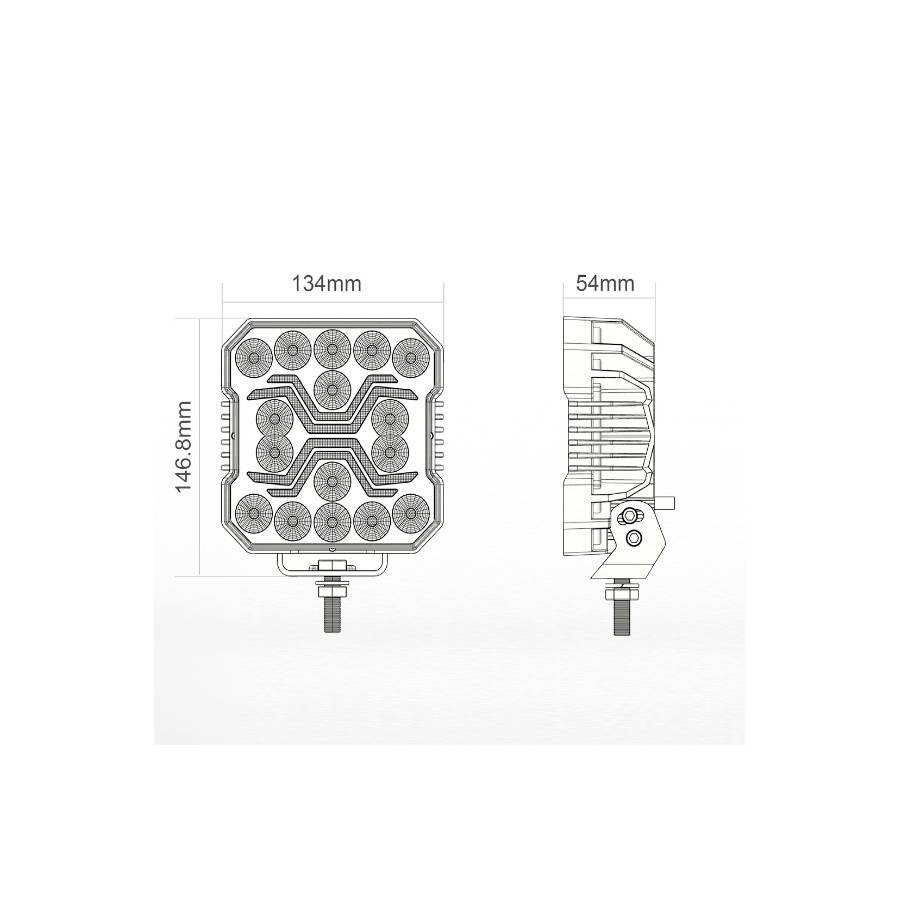 SecoRüt Pracovní LED svítilna 12 V/DC, 24 V/DC L0195 (š x v x h) 120 x 140 x 35 mm 1700 lm-9