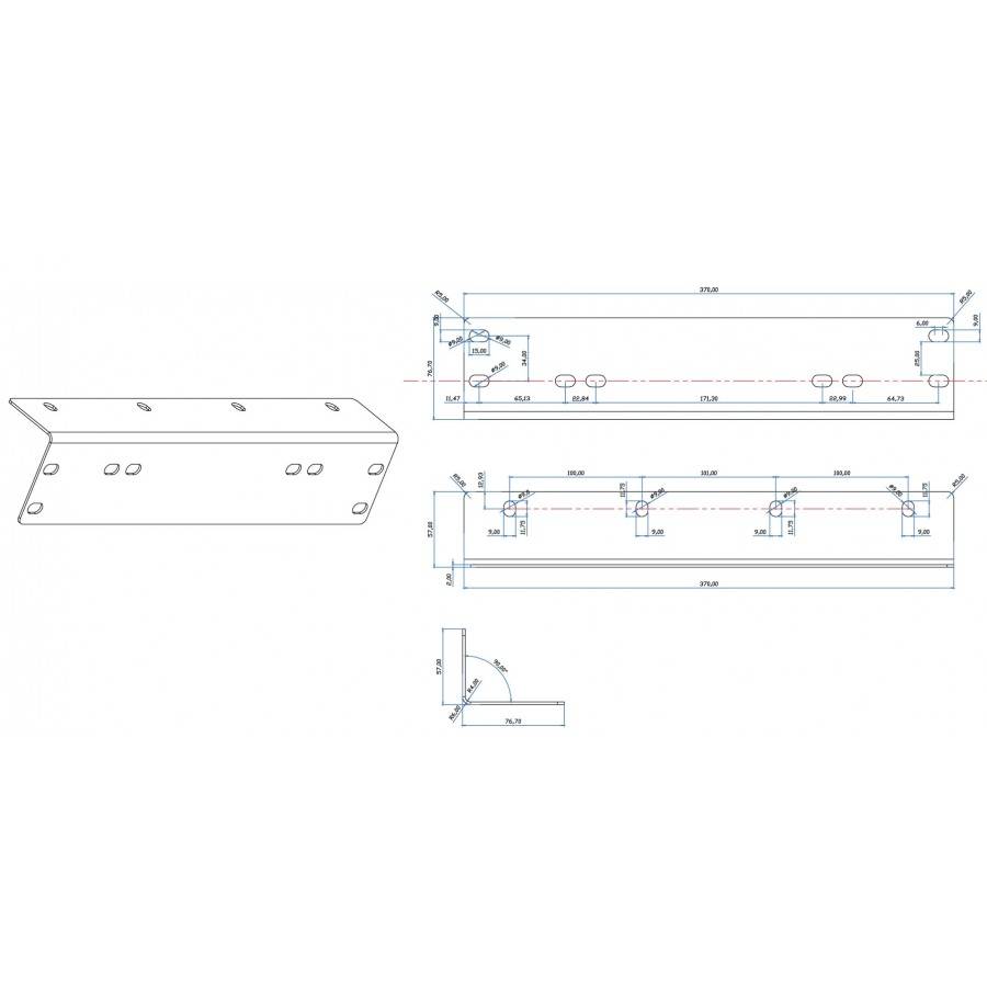 SecoRüt držák AKC8002 (š x v x h) 603 x 110 x 80 mm-3