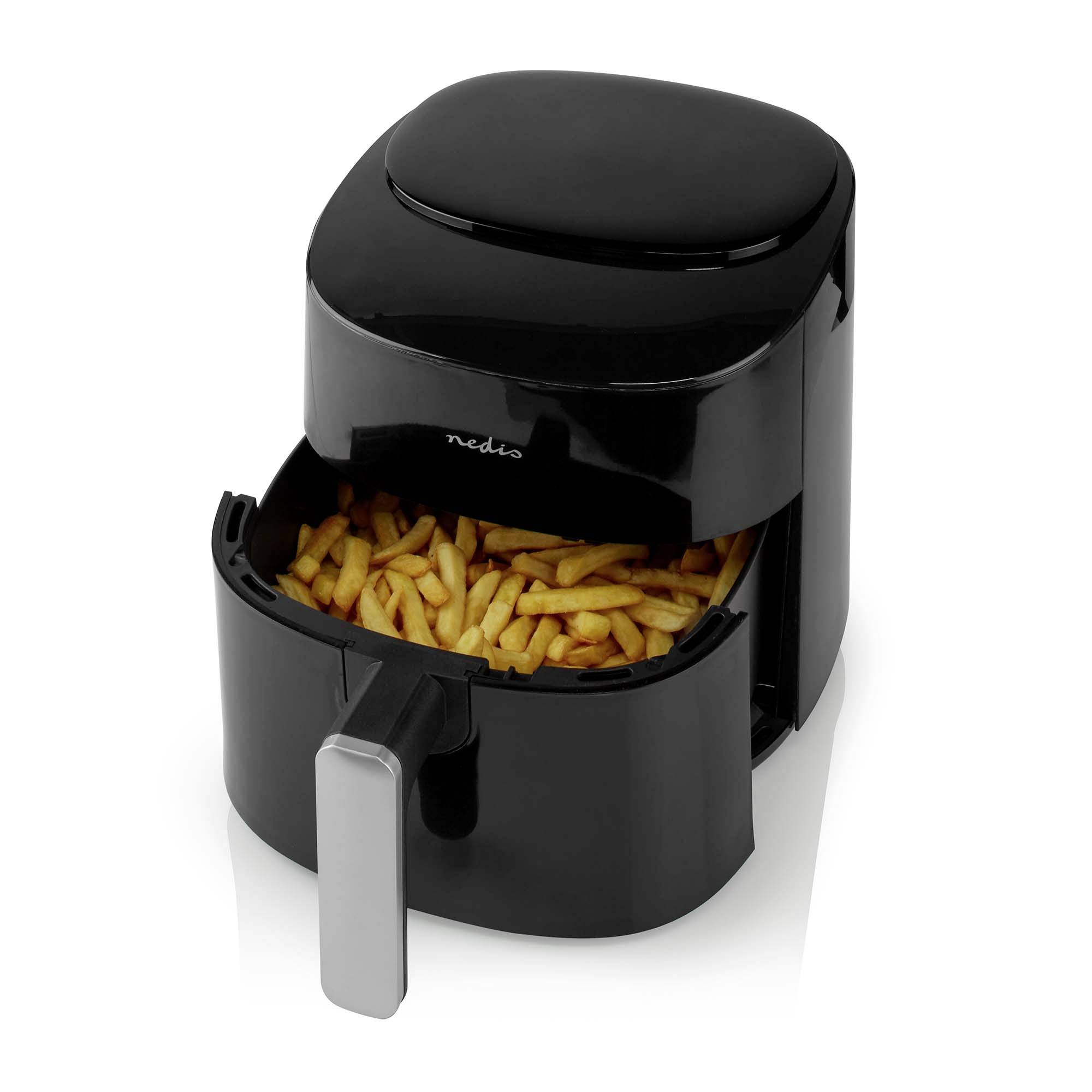 Nedis KAAF160BK horkovzdušná fritéza 4.2 l 1 300 W bez BPA, funkce časovače, ochrana proti přehřátí, indikátor černá-4