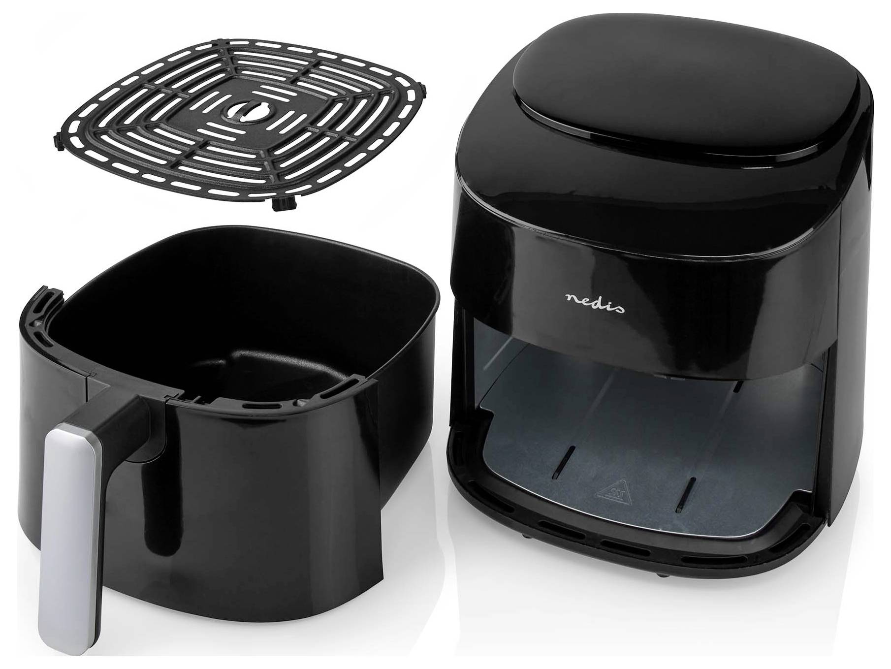 Nedis KAAF160BK horkovzdušná fritéza 4.2 l 1 300 W bez BPA, funkce časovače, ochrana proti přehřátí, indikátor černá-3