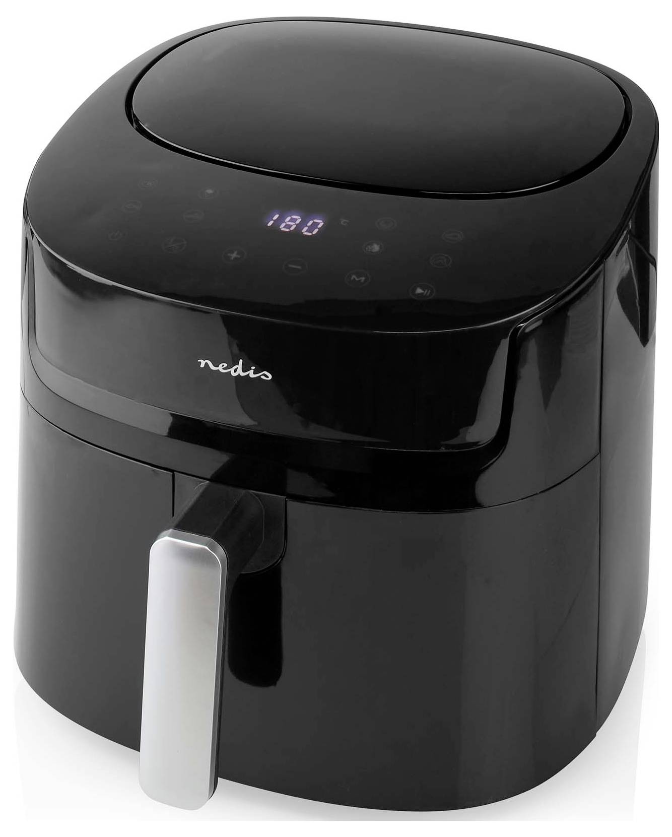 Nedis KAAF170BK horkovzdušná fritéza 7.2 l funkce časovače, bez BPA, nepřilnavý povlak černá-3