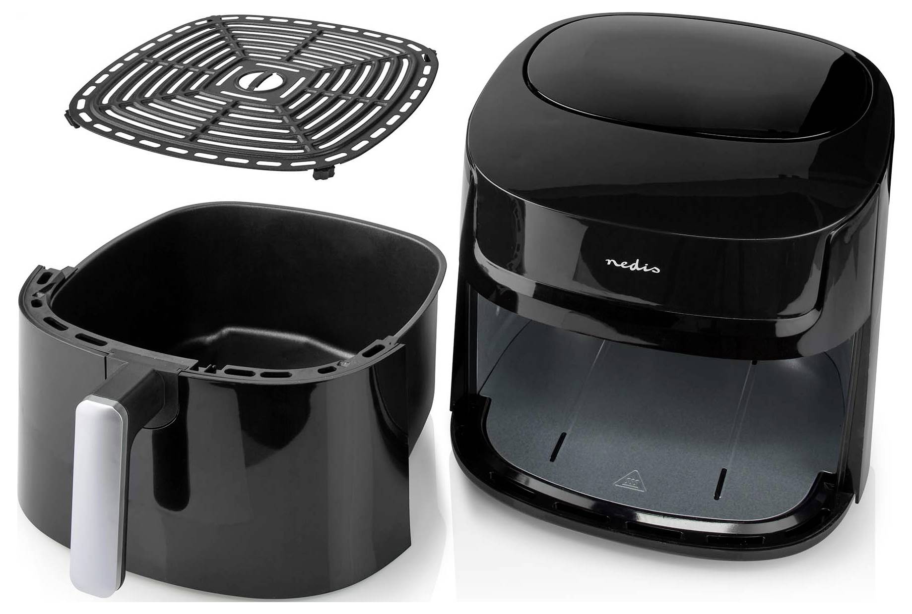 Nedis KAAF170BK horkovzdušná fritéza 7.2 l funkce časovače, bez BPA, nepřilnavý povlak černá-4