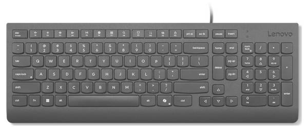 Lenovo 4Y41R64647 kabelový klávesnice německá, QWERTZ černá s číselnou klávesnicí