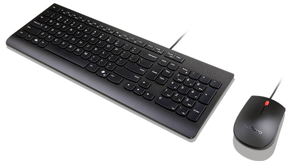 Lenovo 4X31R64414 kabelový sada klávesnice a myše tlačítka multimédií německá, QWERTZ černá-2