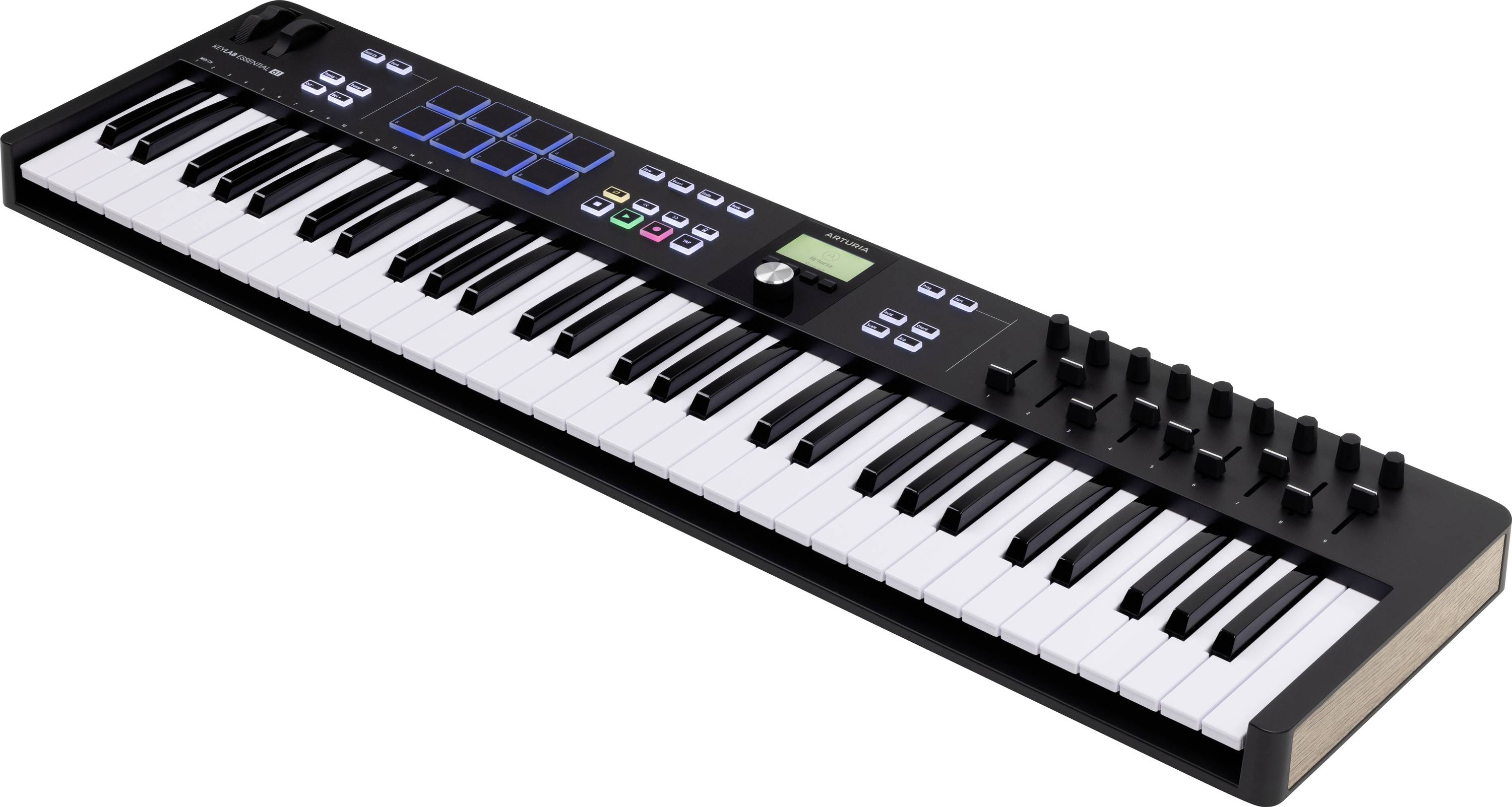MIDI kontroler klávesy s 49 klávesami, otočnými regulátory, pady a displejem. Ideální pro hudební produkci a živé vystoupení.
