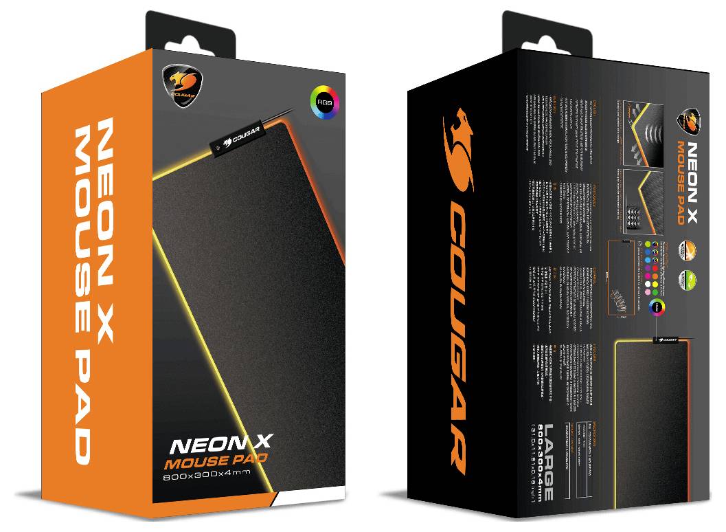 Cougar CGR-NEON-X herní podložka pod myš černá-4