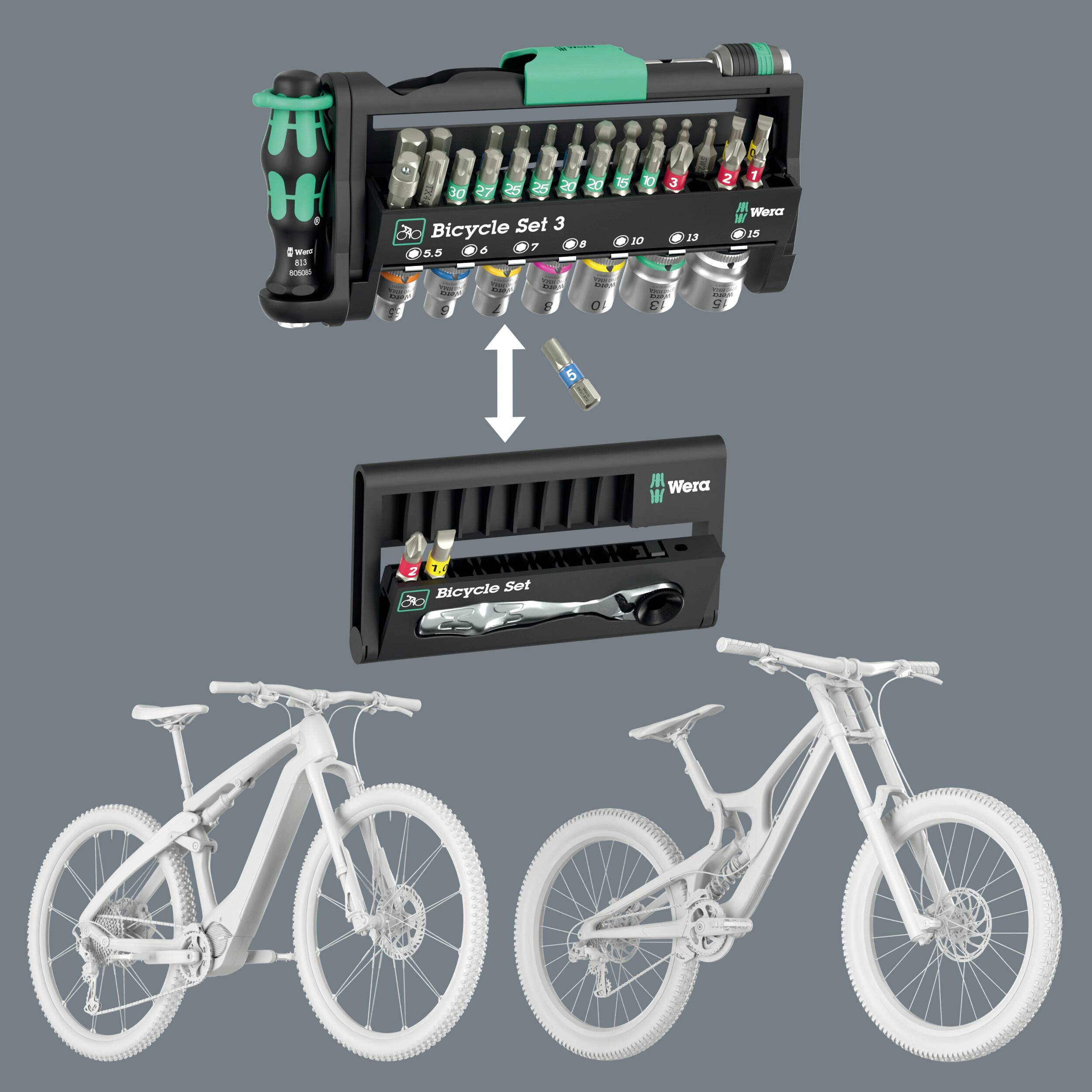 Wera Bicycle Set 3 2025 05004187001 sada bitů, PH, 1/4" (6,3 mm)-1