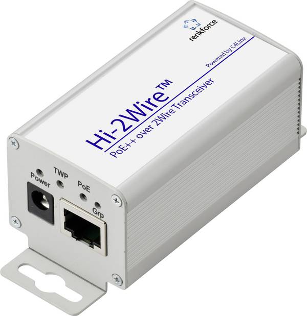 Renkforce RF-6861940 adaptér síťového rozšíření 2vodičový dvoulinkový dosah (max.): 300 m 1 ks 100 MBit/s s funkcí PoE