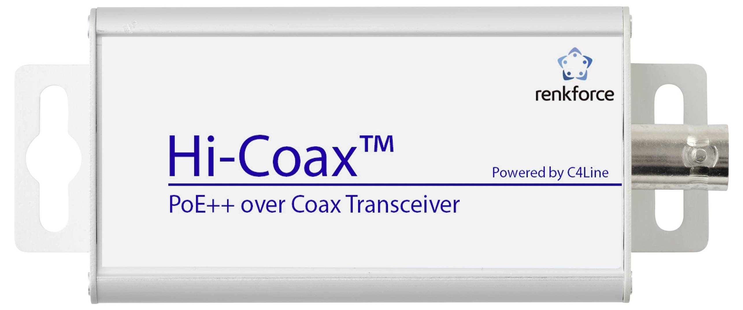 Hi-Coax PoE++ koaxiální transceiver od renkforce, napájený technologií C4Line