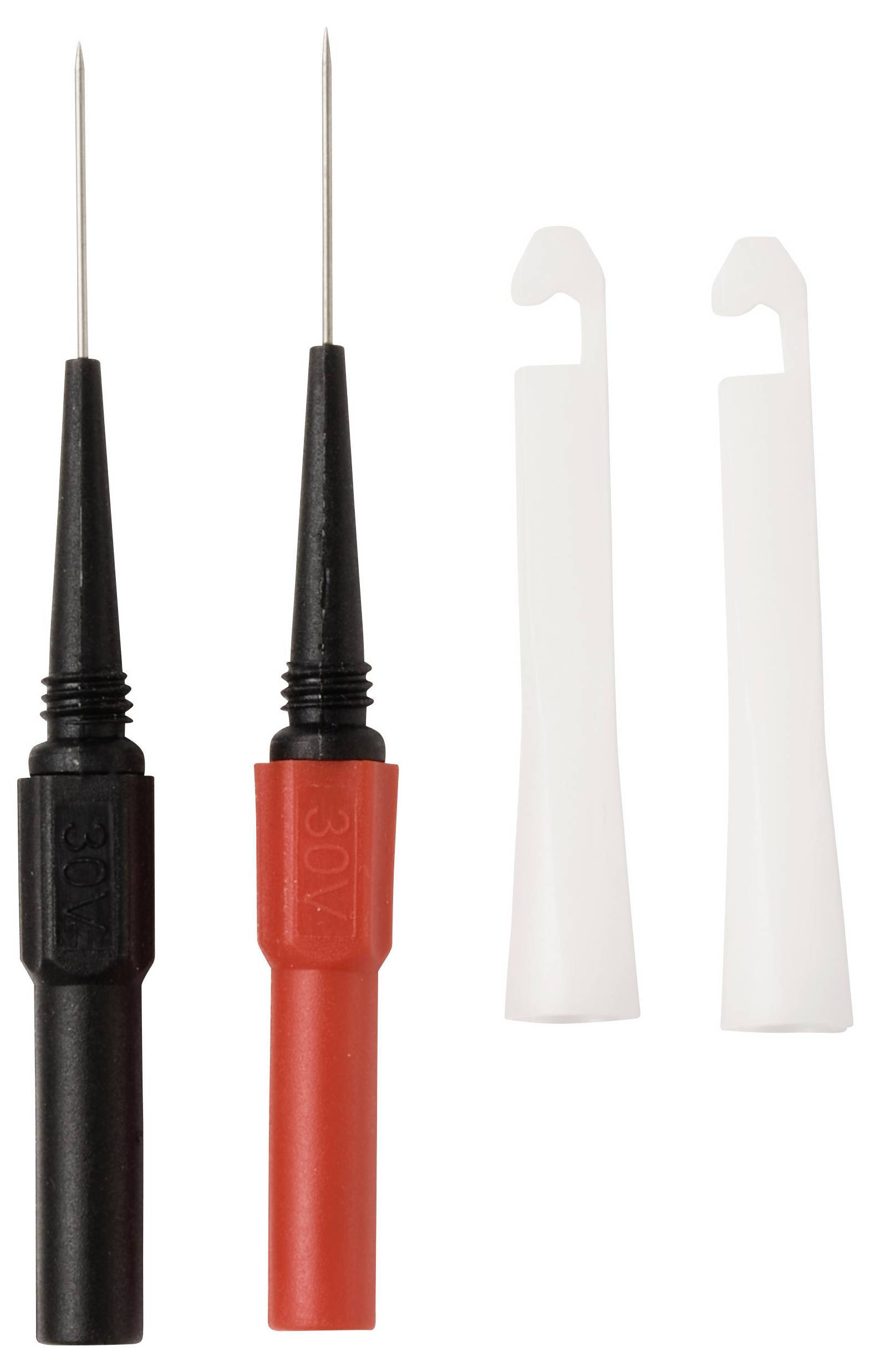 VOLTCRAFT MMS-130 měřicí hrot Měřicí jehla o průměru 0,7 mm konektor 4 mm;černá, červená 3 A, 1 pár-2