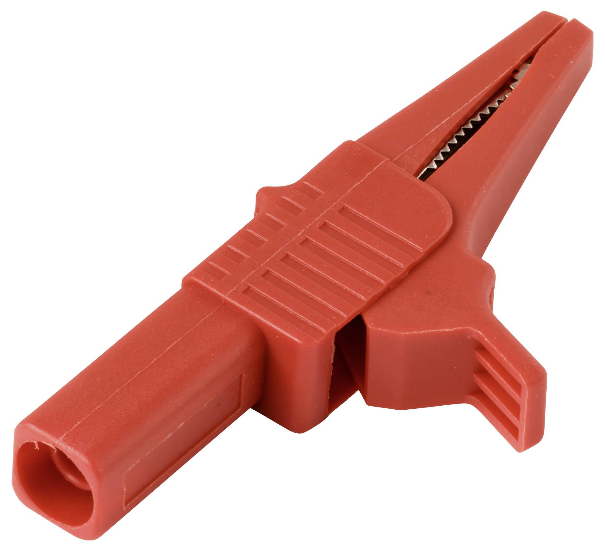 VOLTCRAFT MSK-125 krokosvorka krátká CAT II 300 V 10 A červená-1