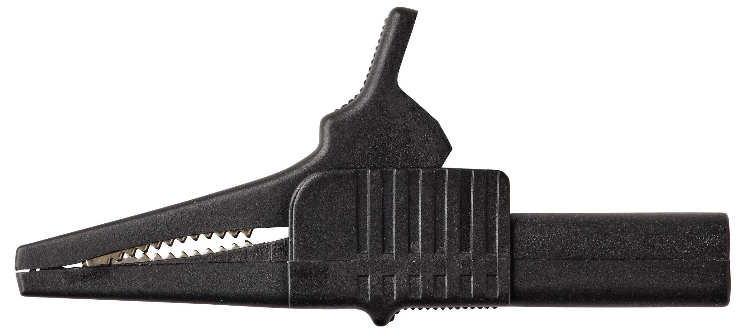 VOLTCRAFT MSK-125 krokosvorka krátká CAT II 300 V 10 A černá-2