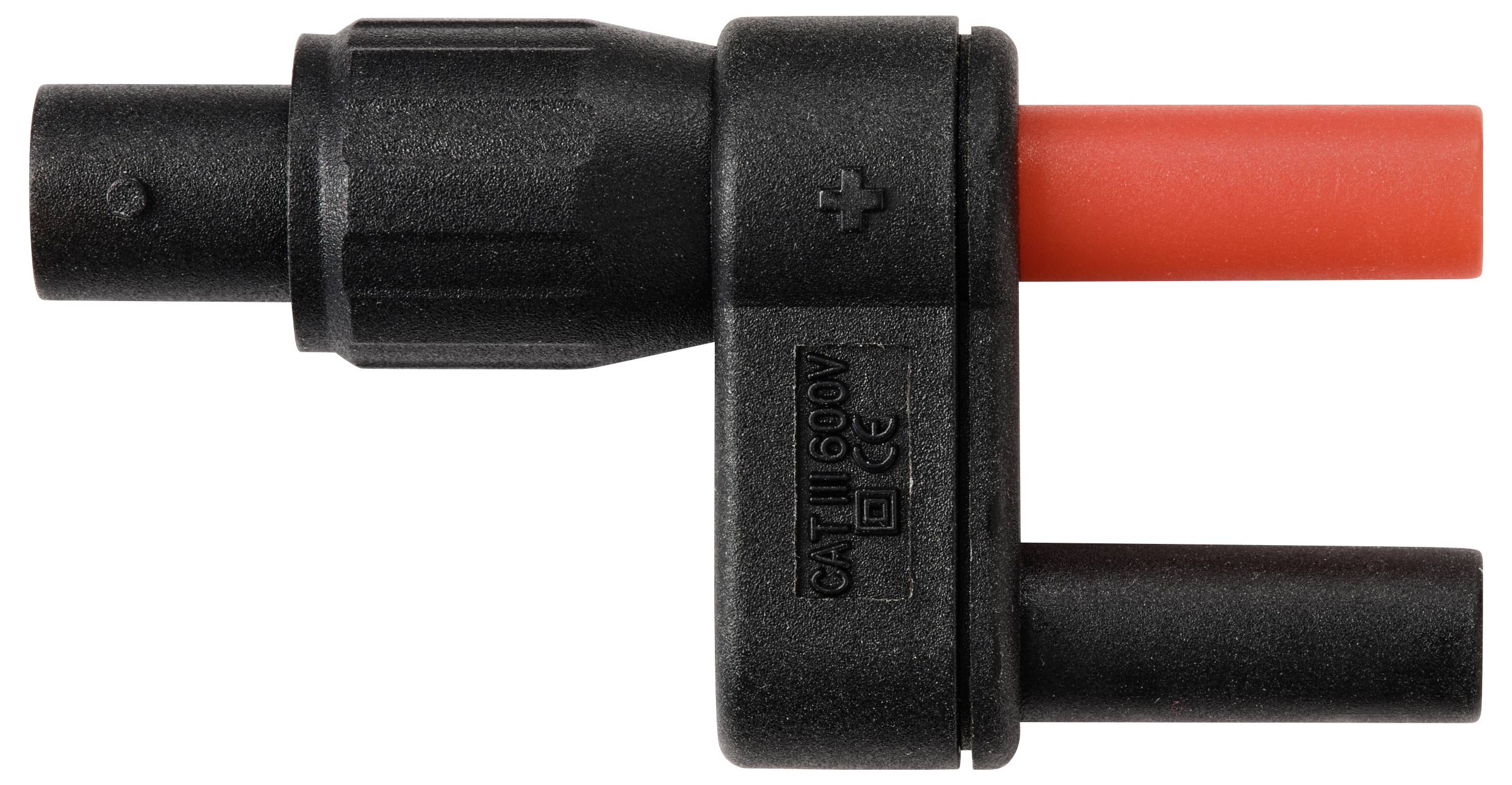 VOLTCRAFT MSC-120 adaptérový konektor, BNC zásuvka - zástrčka 4 mm, rovná, izolovaná, černá-2