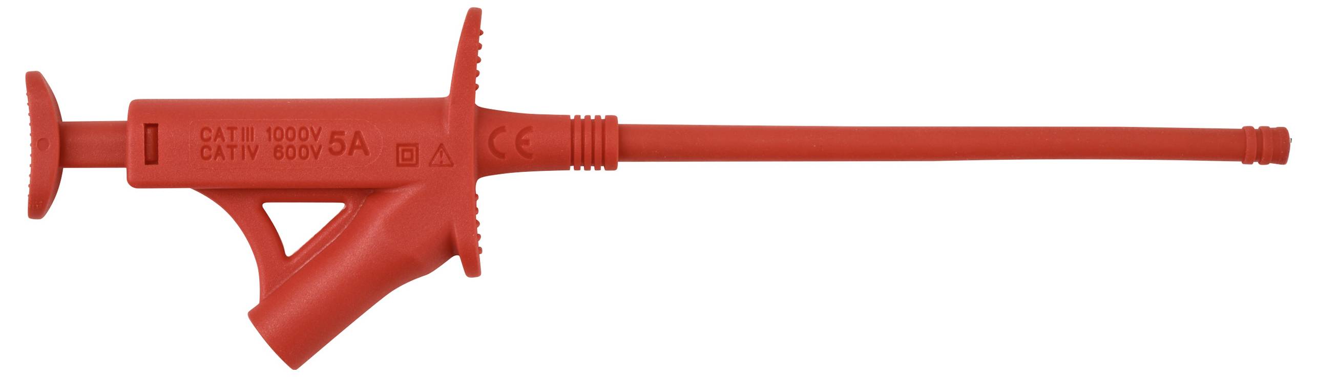 VOLTCRAFT MSK-120 rot bezpečnostní měřicí svorka, CAT IV 600 V, CAT III 1000 V, červená-2