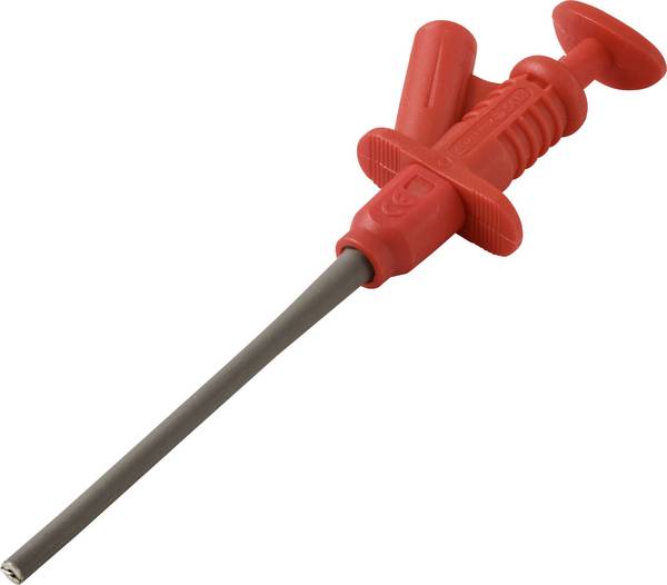 VOLTCRAFT MSK-122 rot bezpečnostní měřicí svorka, konektor 4 mm, CAT II 1000 V, červená