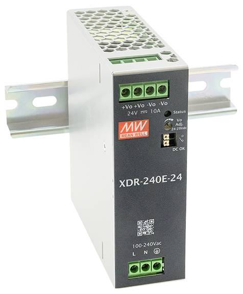 MEAN WELL XDR-240E-36 síťový zdroj na DIN lištu 36 V 6.66 A 240 W Obsah 1 ks-0