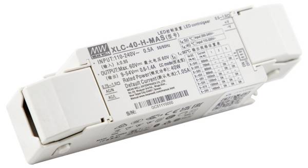 MEAN WELL  LED měnič 40 W   54 V stmívatelné Provozní napětí (max.): 300 V