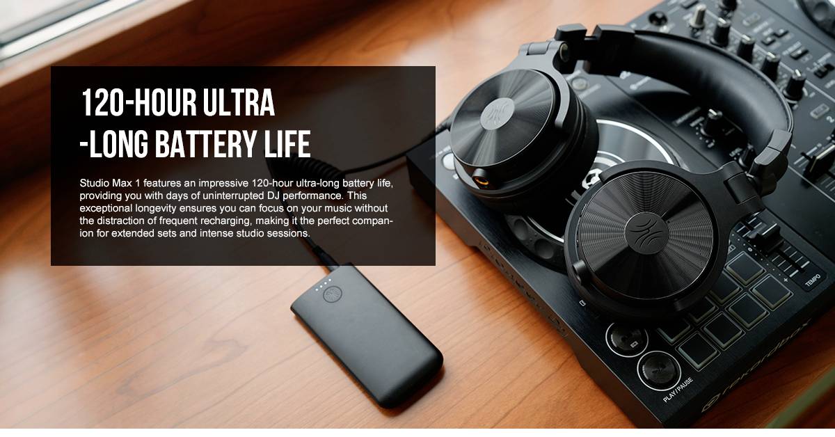 OneOdio Studio Max 1 sluchátka uzavřená (Over Ear) Bluetooth®, kabelová, Bez kabelu černá High-Resolution Audio otočná s-18