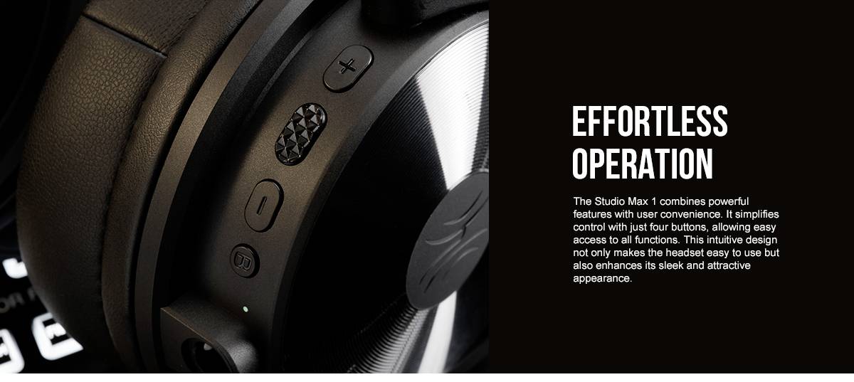OneOdio Studio Max 1 sluchátka uzavřená (Over Ear) Bluetooth®, kabelová, Bez kabelu černá High-Resolution Audio otočná s-21