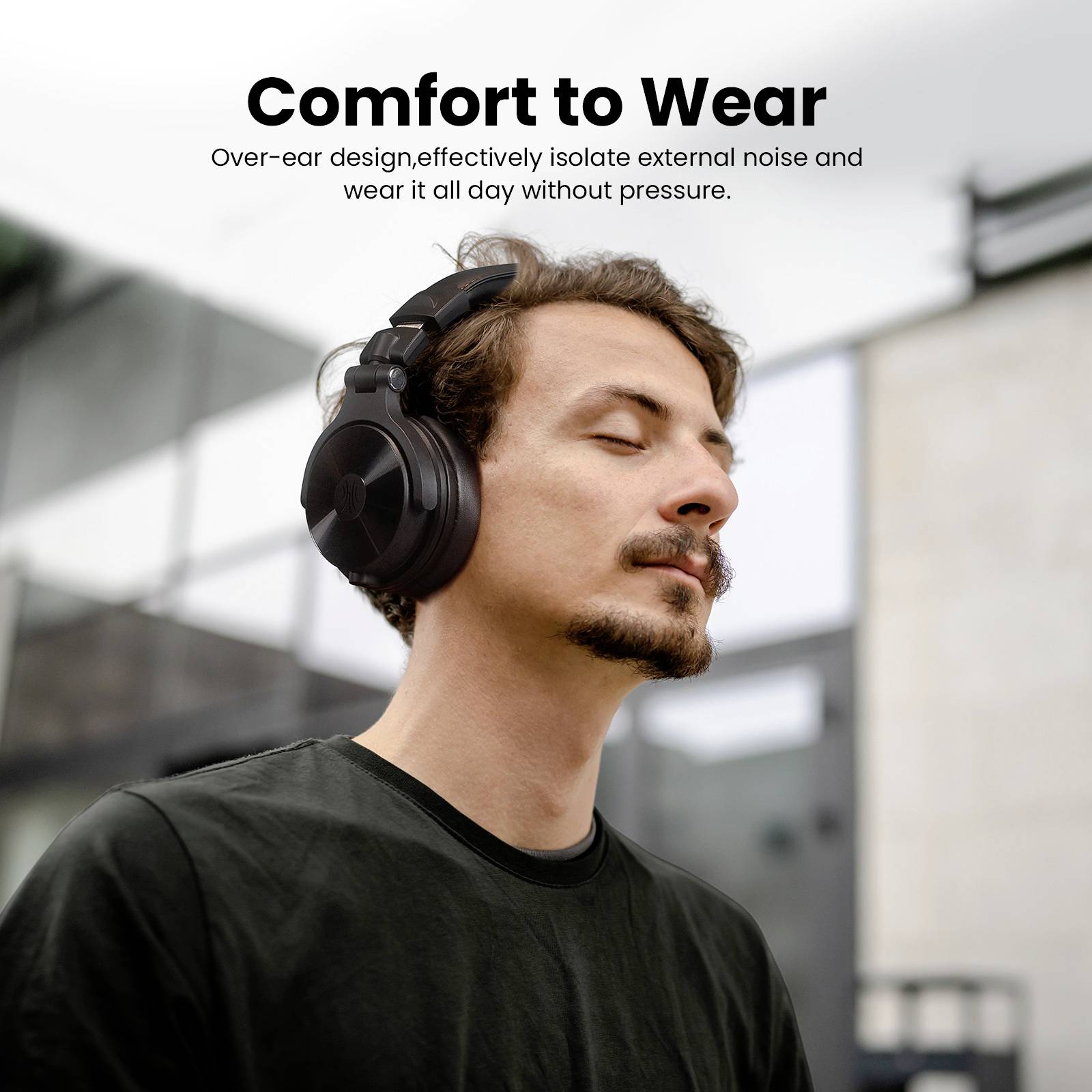 OneOdio Studio Max 1 sluchátka uzavřená (Over Ear) Bluetooth®, kabelová, Bez kabelu černá High-Resolution Audio otočná s-7