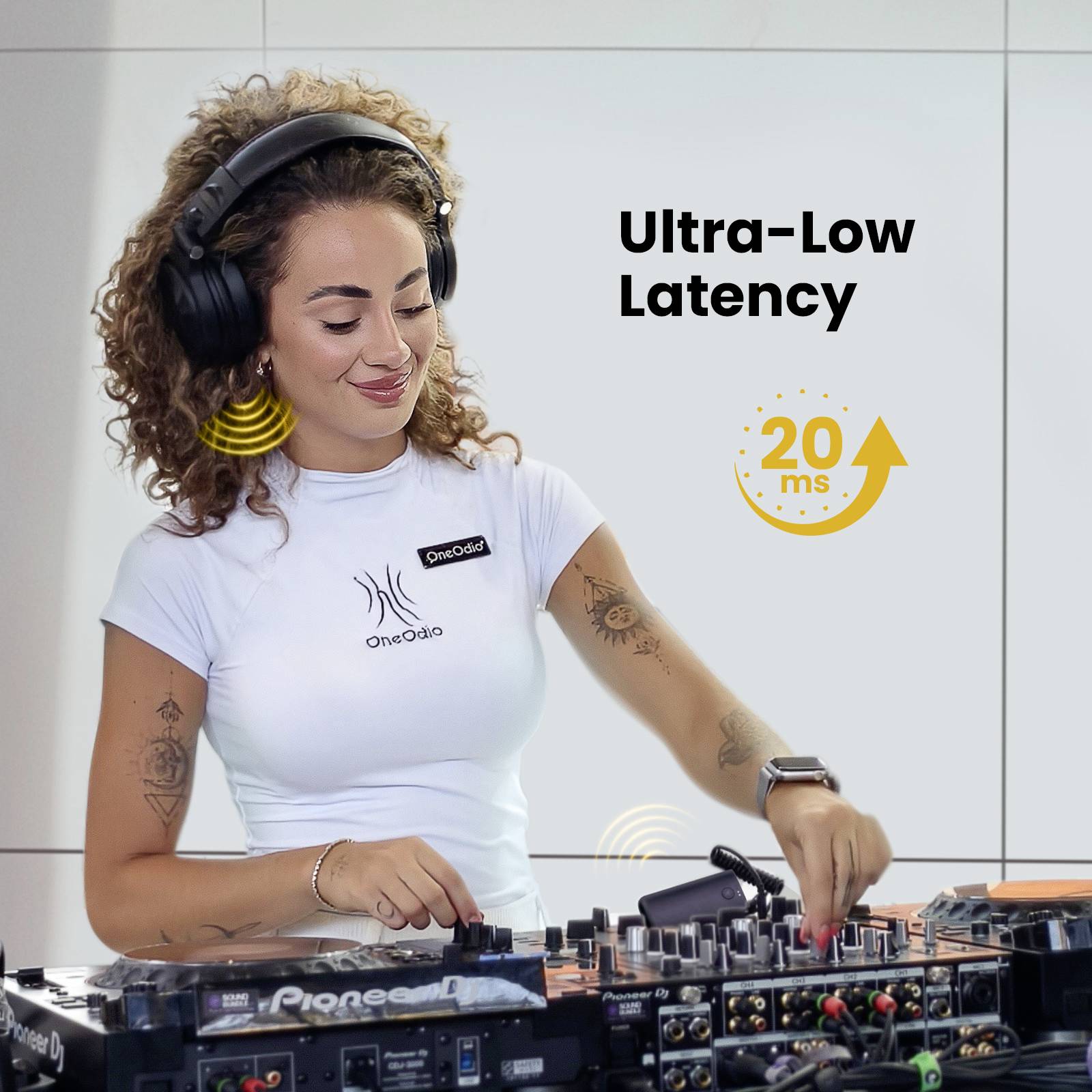 OneOdio Studio Max 1 sluchátka uzavřená (Over Ear) Bluetooth®, kabelová, Bez kabelu černá High-Resolution Audio otočná s-8