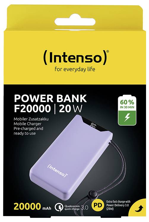 Intenso Intenso Power Bank F20000 purple powerbanka Li-Pol, 20000 mAh, Quick Charge 3.0, Power Delivery 3.0, PPS, USB-C®-1