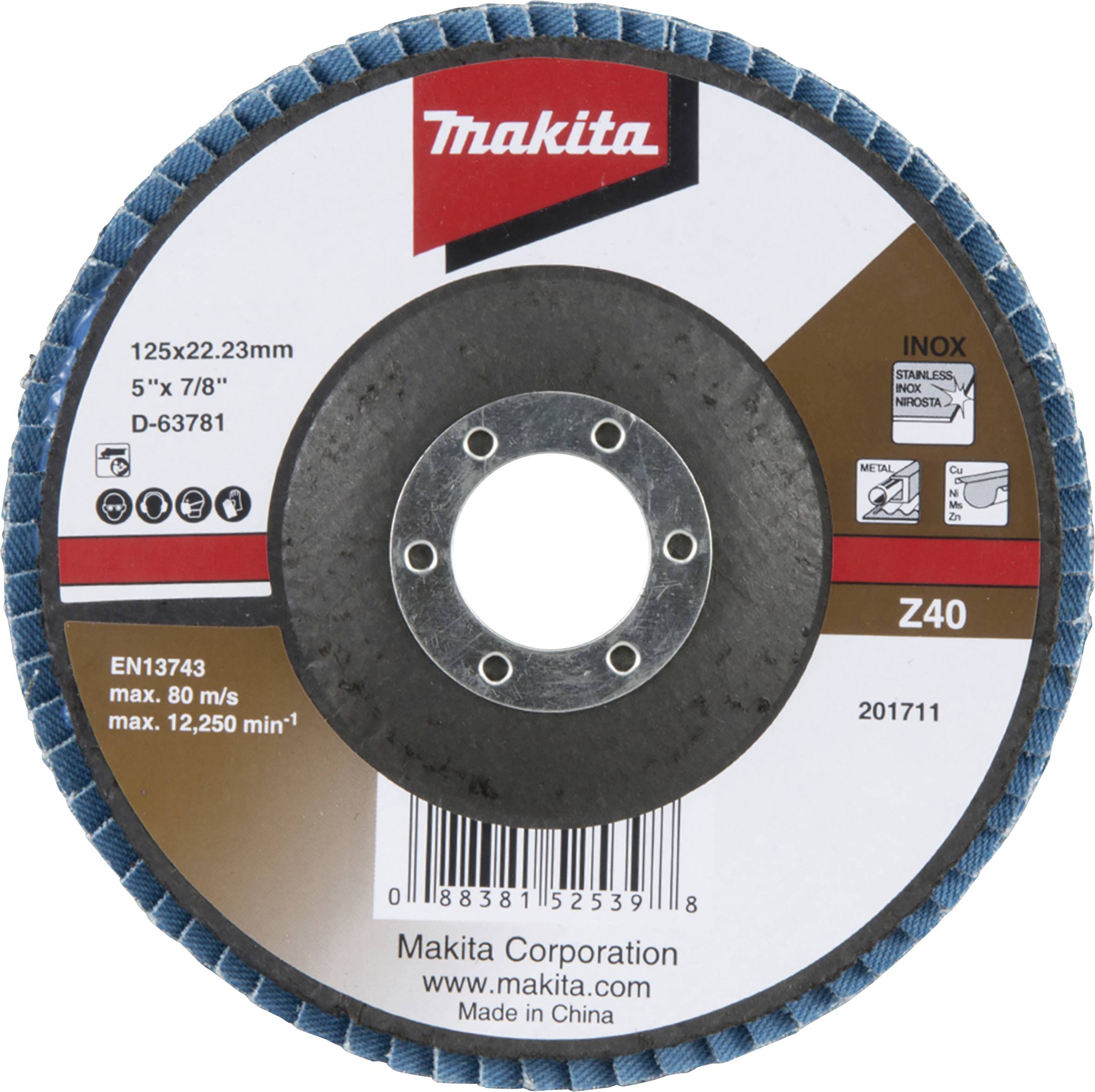 Makita D-63781 lamelový kotouč Průměr 125 mm Zrnitost=40 1 ks-0