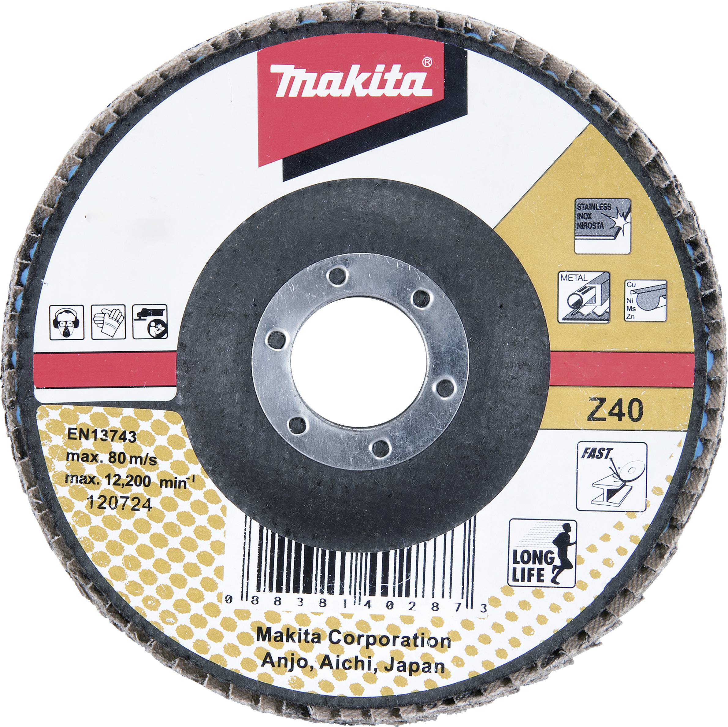 Makita D-27539 lamelový kotouč Průměr 180 mm Zrnitost=40 1 ks-0