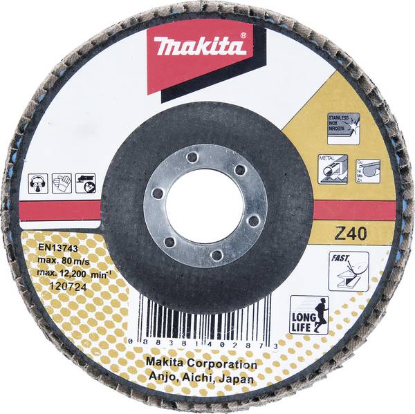 Makita D-27539 lamelový kotouč Průměr 180 mm Zrnitost=40 1 ks