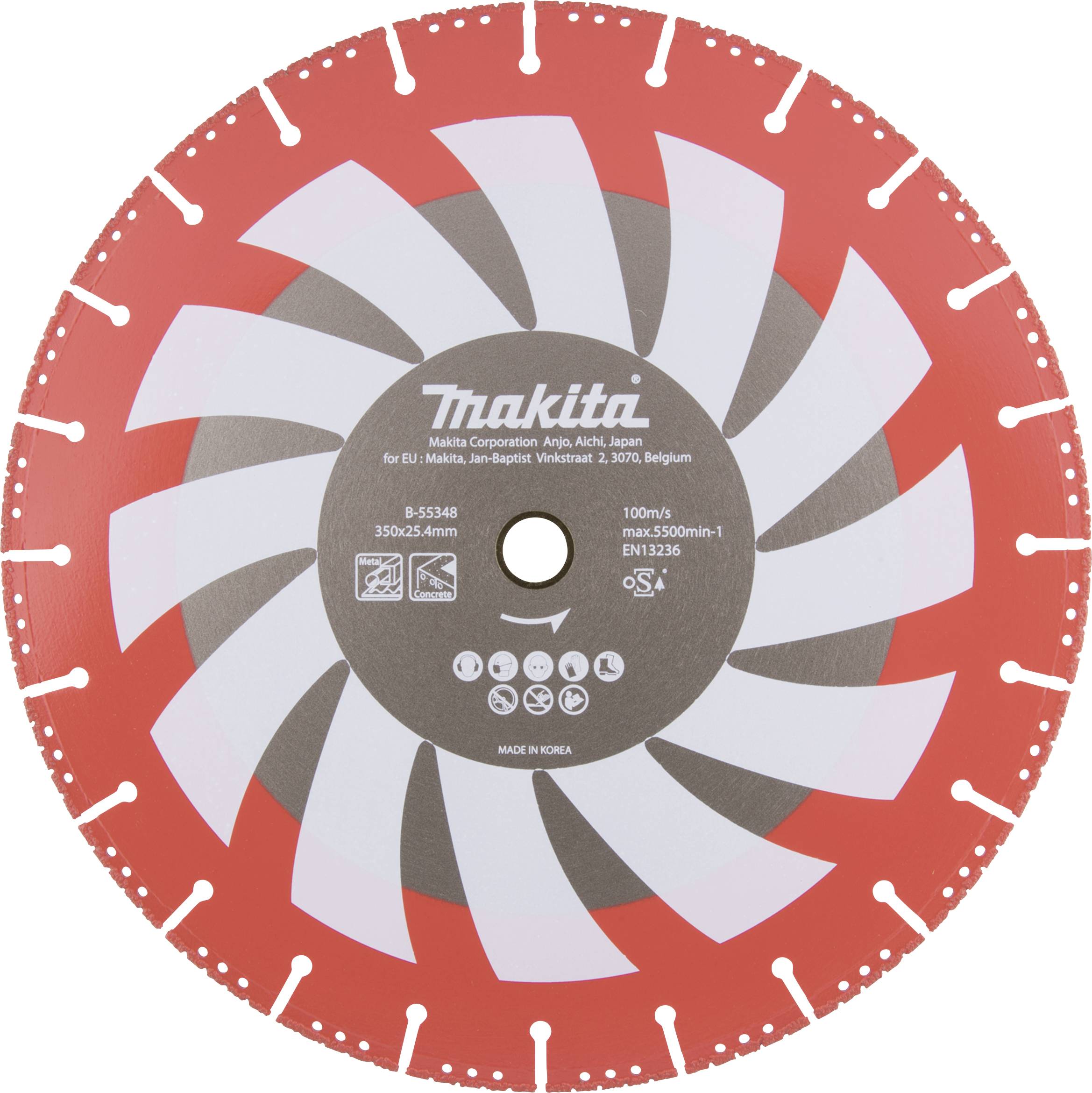 Makita B-55348 B-55348 diamantový řezný kotouč Průměr 350 mm Ø otvoru 25.4 mm kov 1 ks-0