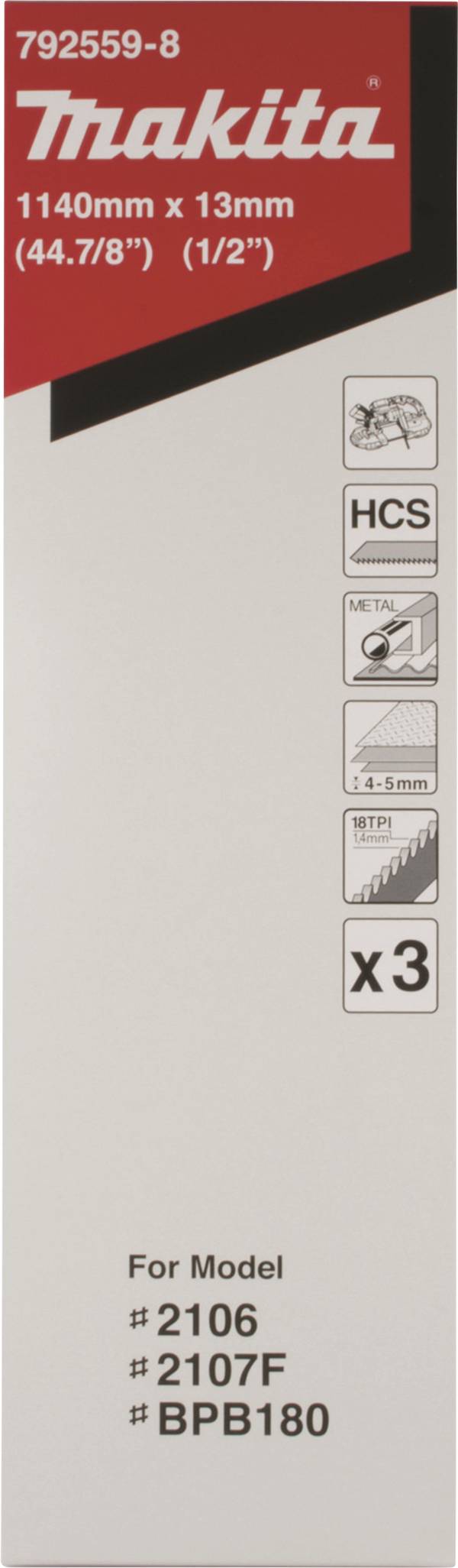 Makita 792559-8 list do pásové pily