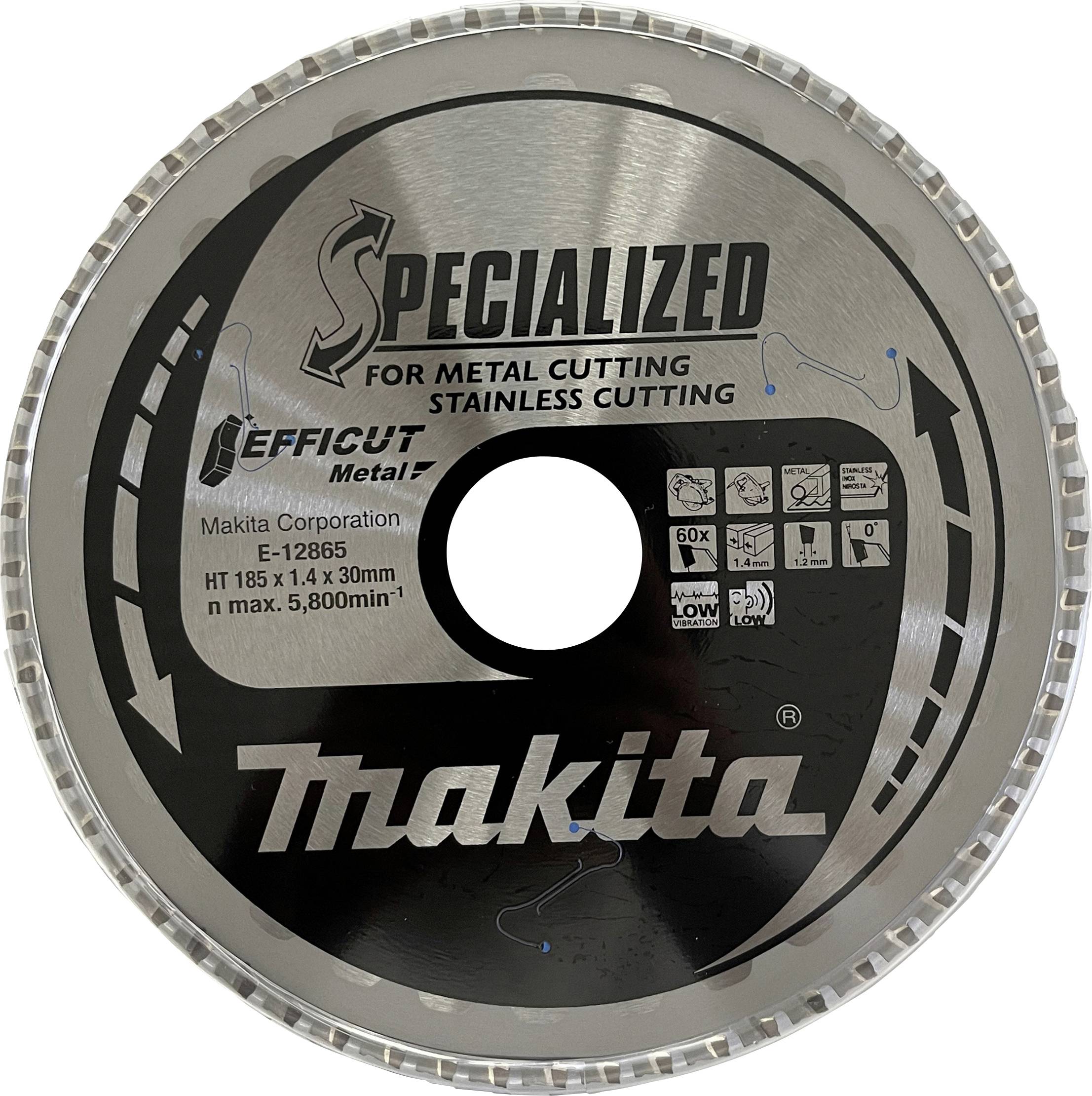 Makita E-12865 pilový list, Průměr:185 mm, Počet zubů (na palec):60, Tloušťka:1.2 mm-0