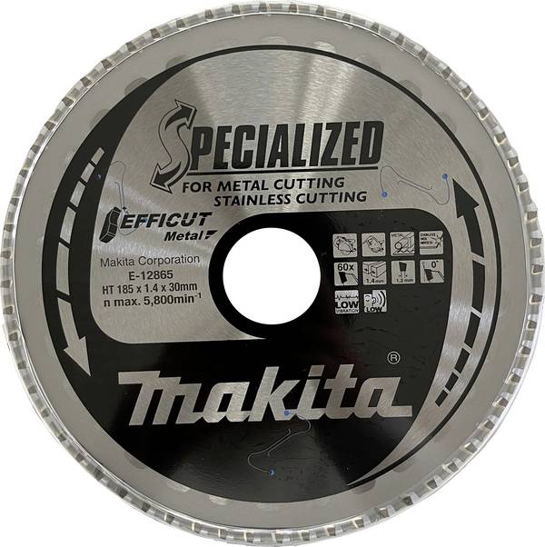 Makita E-12865 pilový list, Průměr:185 mm, Počet zubů (na palec):60, Tloušťka:1.2 mm