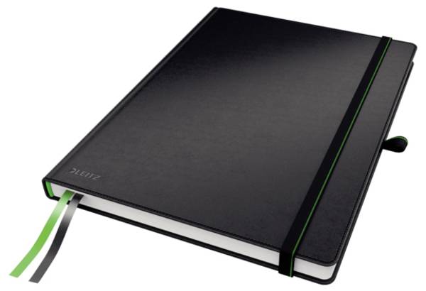 <br>  Leitz<br>  <br>  44720095<br>  poznámková kniha<br>  linkovaný<br>  černá<br>  80 listů<br>  A4<br>