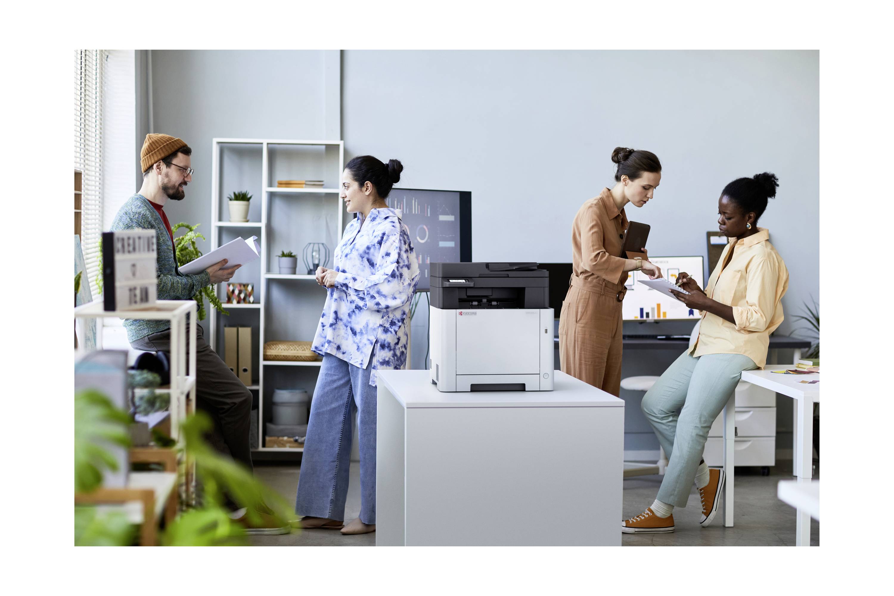 Kyocera ECOSYS MA 2101 cwfx multifunkční tiskárna laserová barevná A4 tiskárna, skener, kopírka, fax LAN, Wi-Fi, USB, du-8