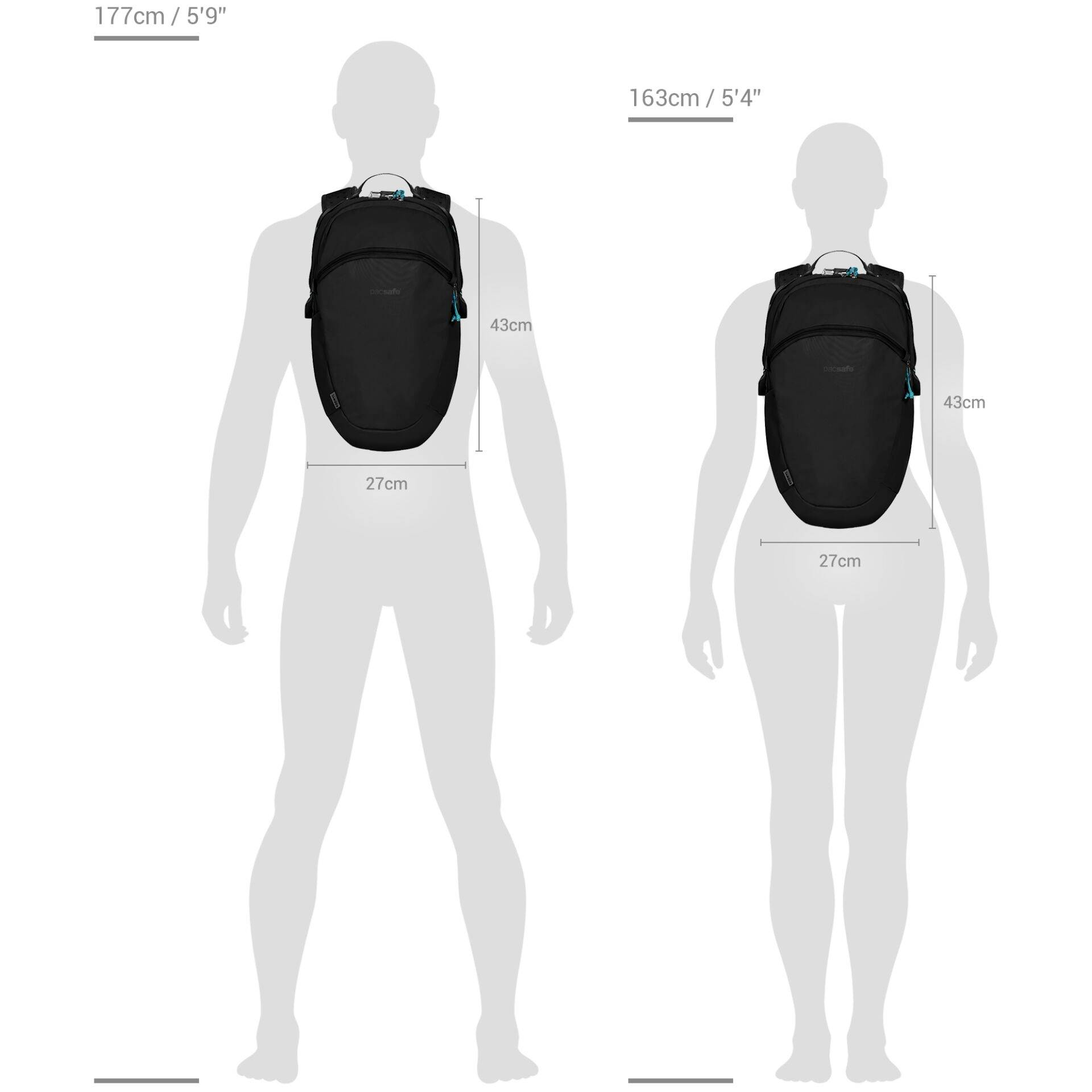Pacsafe batoh na notebooky ECO 18L anti-theft backpack, max. 33,0 cm (13") , černá-11