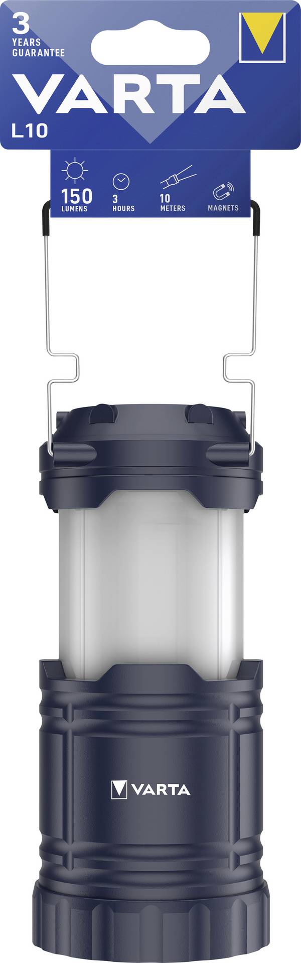 Varta 15673101111 VARTA Lantern L10 3AA ohne Batt. LED kempingová lucerna  150 lm  272 g černá