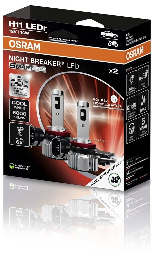 Osram Automotive 64211DWNBSM-ECE-2HB LED svítidlo H11 12 V-1