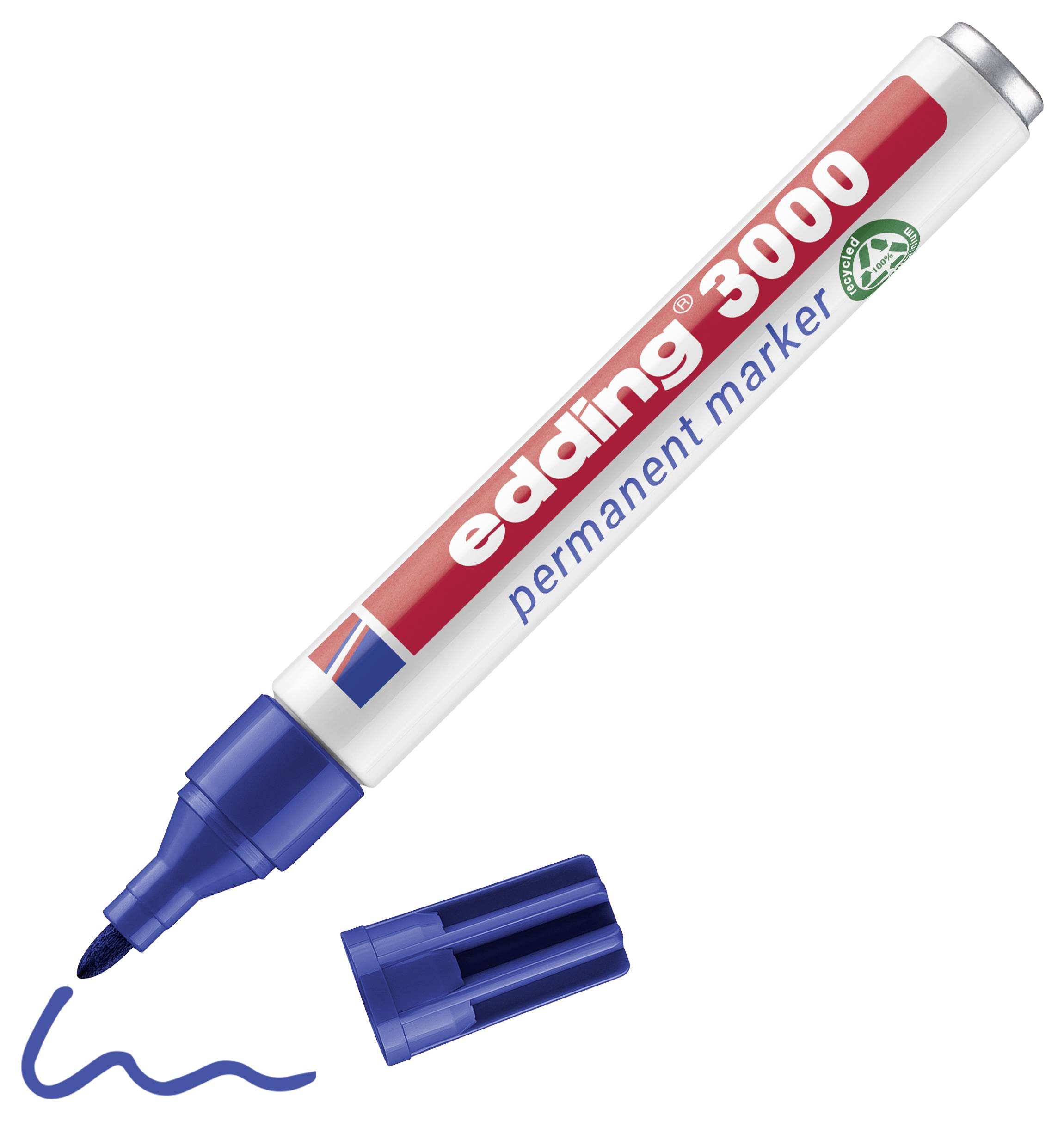 Edding e3000 4-3000003 permanentní popisovač modrá Vodotěsné: Ano-6