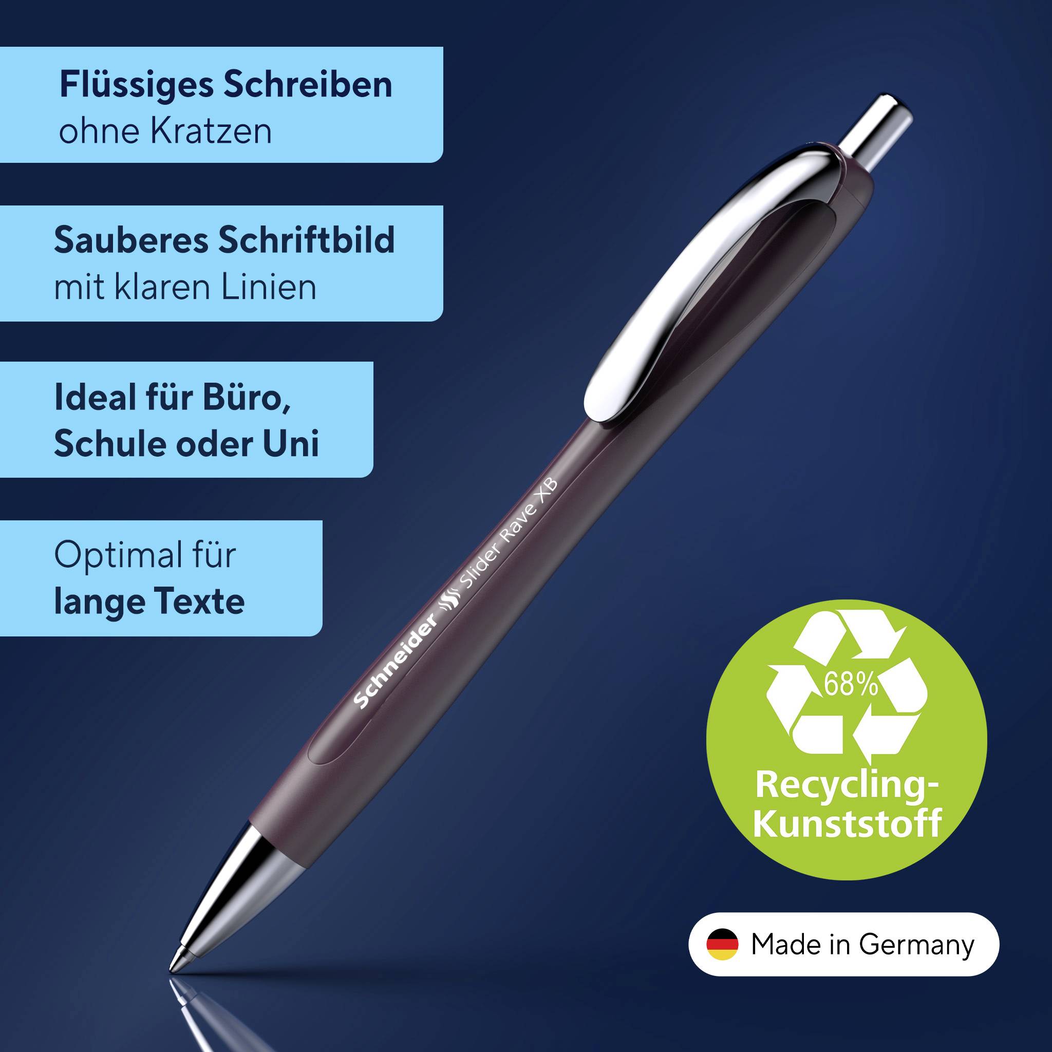 Schneider Schreibgeräte Slider Rave plum Mine Slider 755 XB blau 132543 kuličkové pero 0.7 mm Barva písma: modrá 1 ks-2